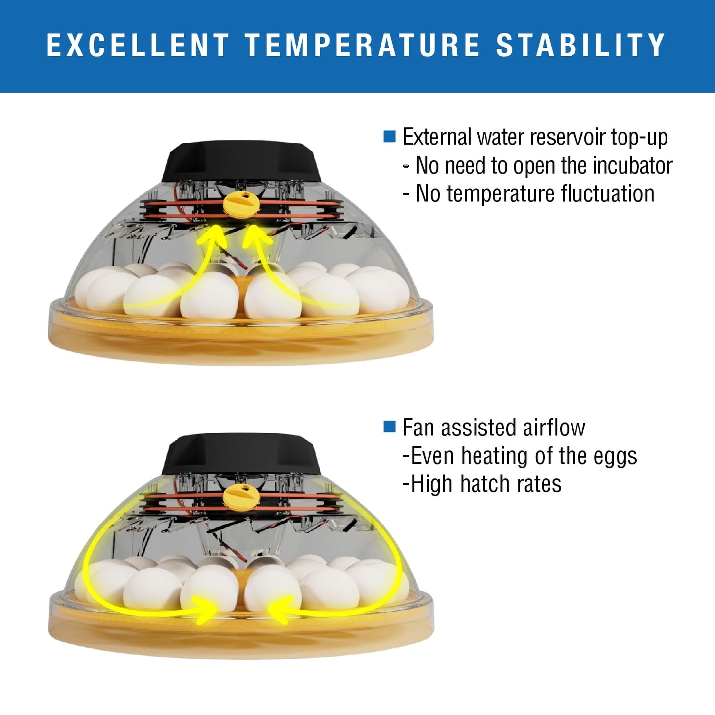 Brinsea Maxi 24 Advance Egg Incubator with Automatic Egg Turning and Temperature Control for Hatching 24 Chicken, Duck, or Other Eggs,- Optimal Flexibility with Mix & Match Sizes