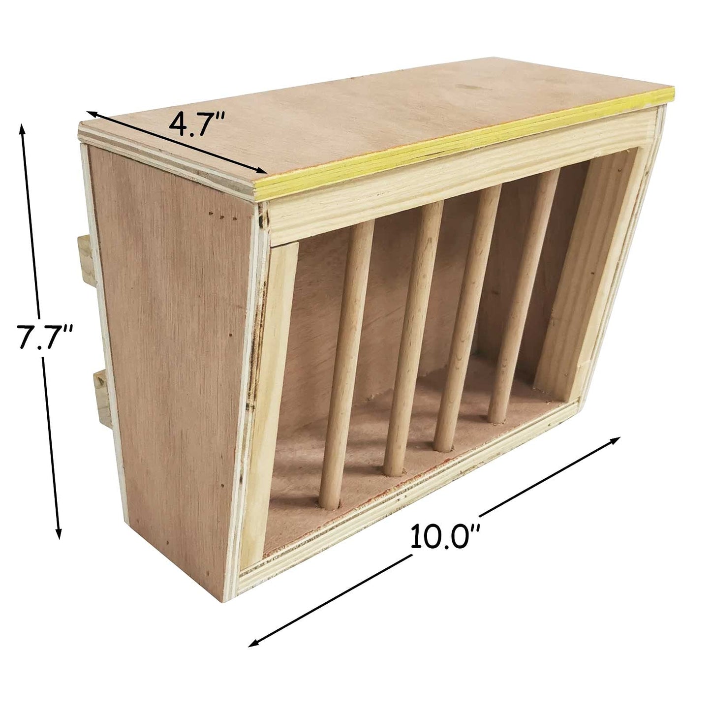 kathson Rabbit Hay Feeder Rack Wooden Food Feeding Manger Bunny Grass Holder Small Animals Less Wasted Food Dispenser for Rabbits Guinea Pig Chinchilla Hamster
