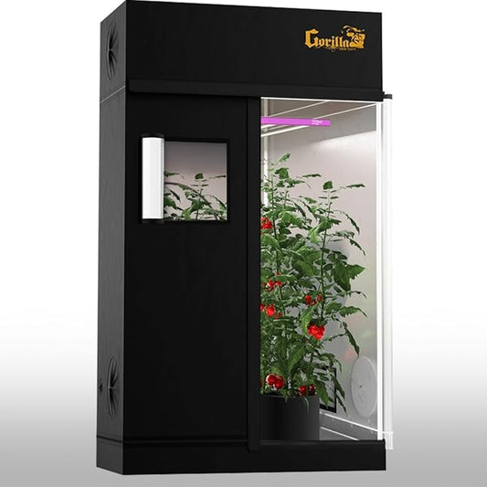 Gorilla Grow Tent Pro 2 x 4 x 6'11 to 7'11 w/Included Extension Kit - Tallest Premium Indoor Grow Tent, Thickest & Most Durable Gorilla Canvas, Strongest w/ 300lb Hang Capacity, Hydroponic Grow Box