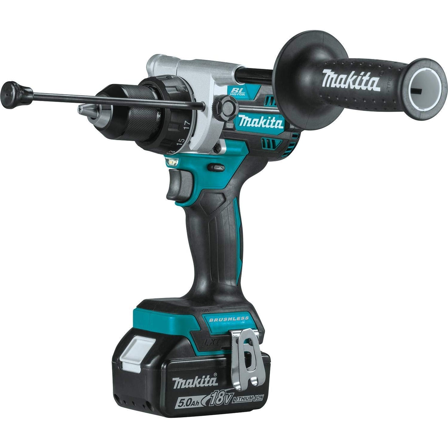 Makita XT288T 18V LXT® Lithium-Ion Brushless Cordless 2-Pc. Combo Kit (5.0Ah) with bonus BL1850B-2 18V LXT® Lithium-Ion 5.0Ah Battery, 2/pk