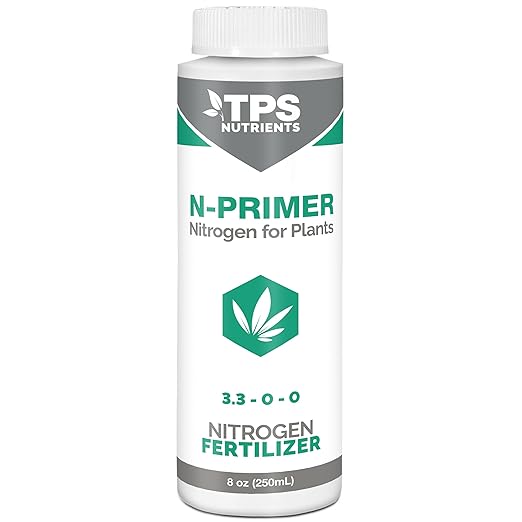 TPS NUTRIENTS N-Primer Nitrogen Supplement for Fast Vegetative Growth, Promotes Dark Green Leaves 8 oz (250mL)