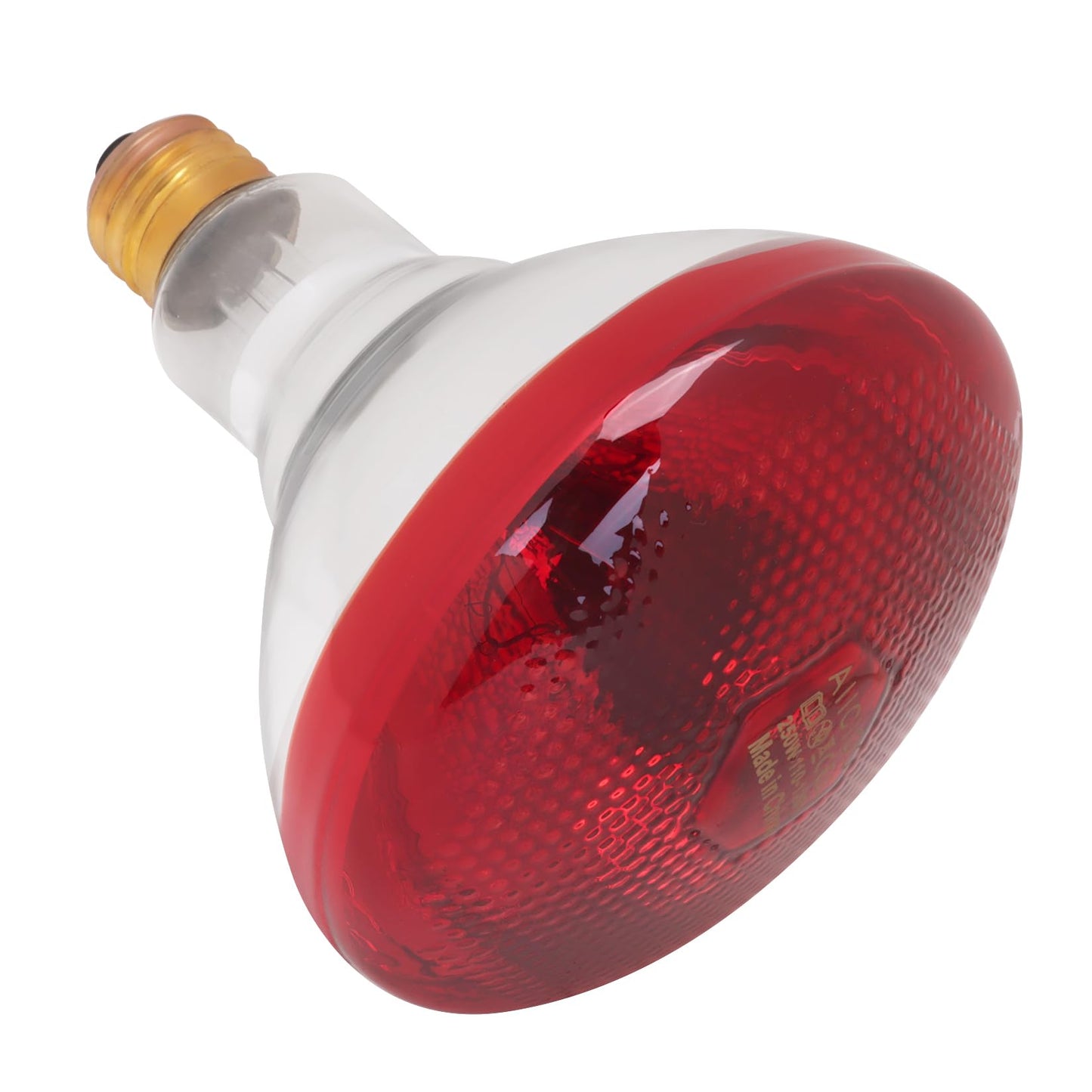 Aiicioo Infrared Heat Lamp Bulb 250W Red Infrared Heat Bulb for Chickens Reptile Heat Light Bulb for Brooder Coop Chicks Pet Reptile Amphibians Par38 Glass E26 Base