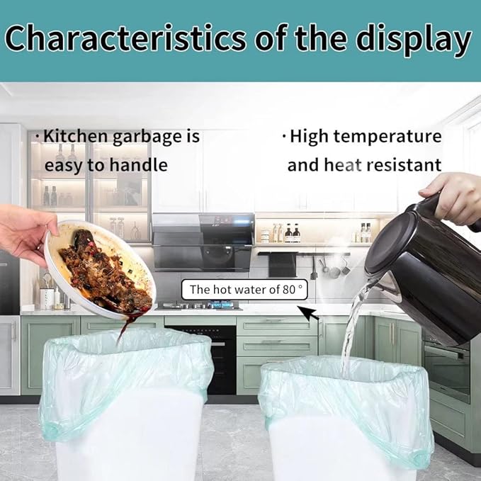 Trash Bags Small 270 Counts Handle Garbage Bag 4 Gallon Can liners for Bathroom, Bedroom, Office, Car, Home