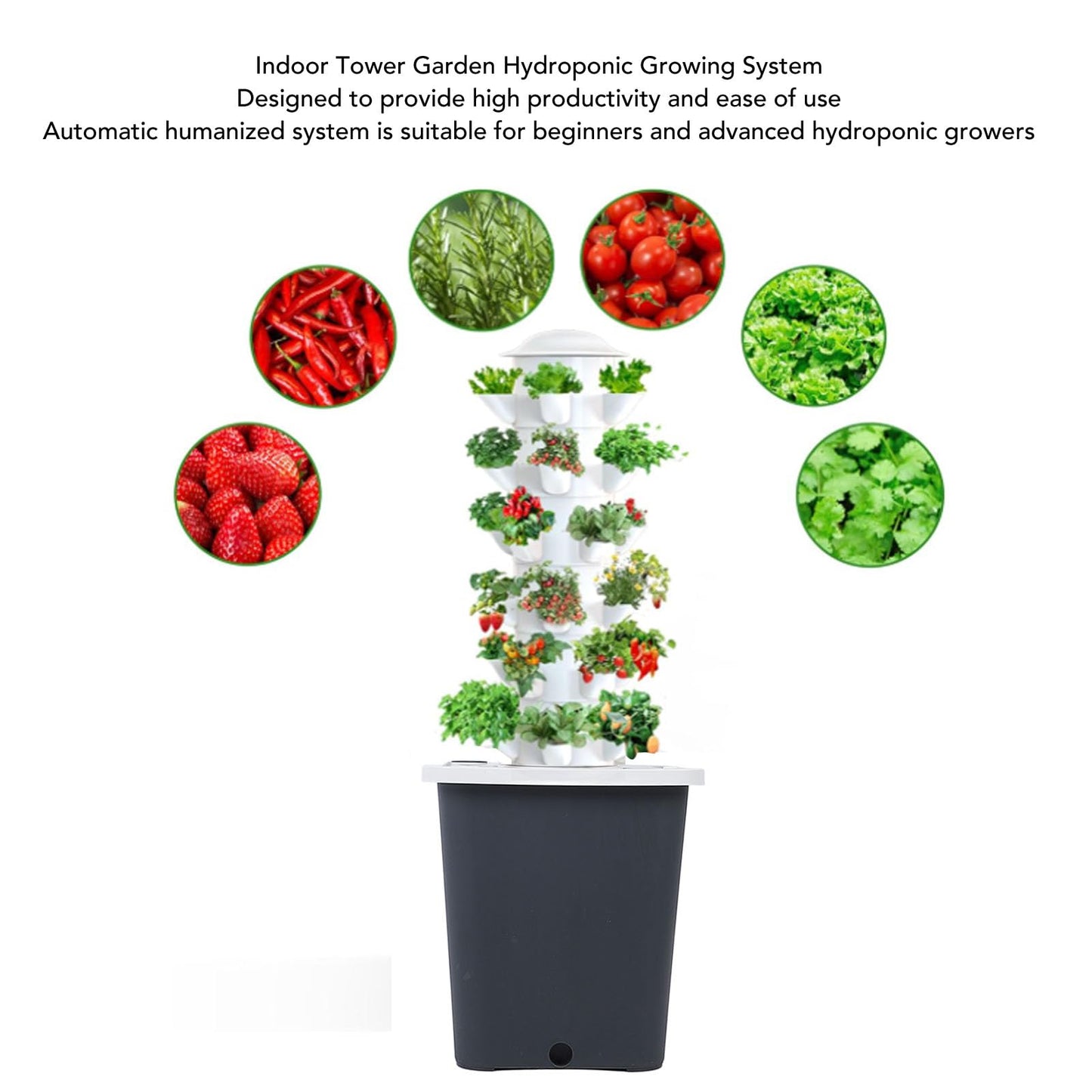 GOTOTOP Hydroponics Growing System, 30 Plants Indoor Vertical System Kit,Hydroponic Germination Kit, Nursery Germination Kit for Gardening Lover Including
