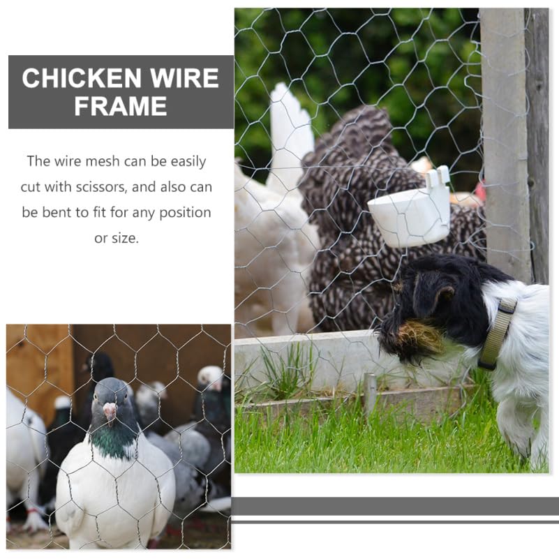 CHILDWEET 2pcs Hexagonal Chicken Wire Netting Metal Mesh for Garden Fencing Poultry Safety and Craft Projects Versatile Wire Frame