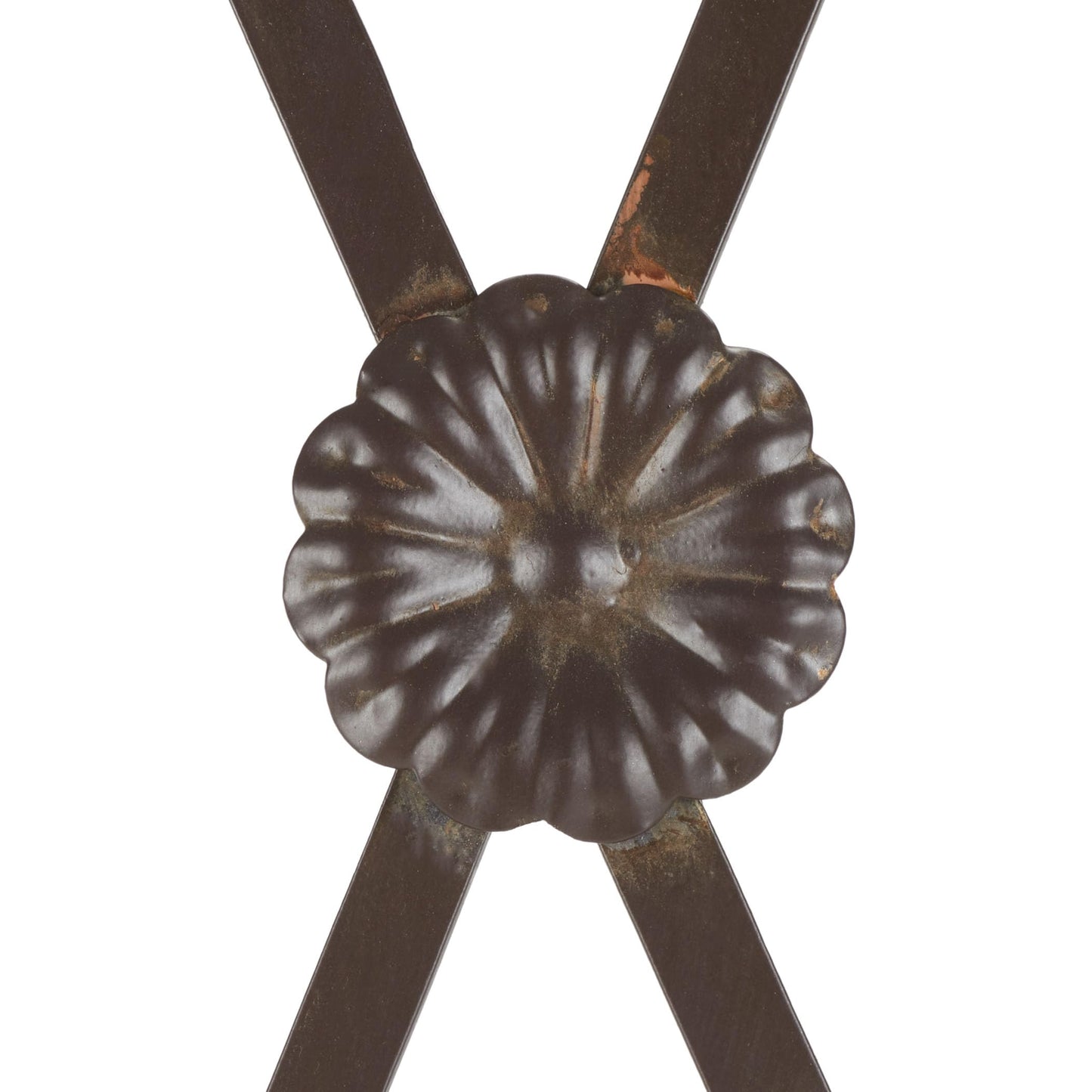 SAFAVIEH Outdoor Collection Mizell Rustic Brown Lattice Wrought Iron Moon Gateway Arbor