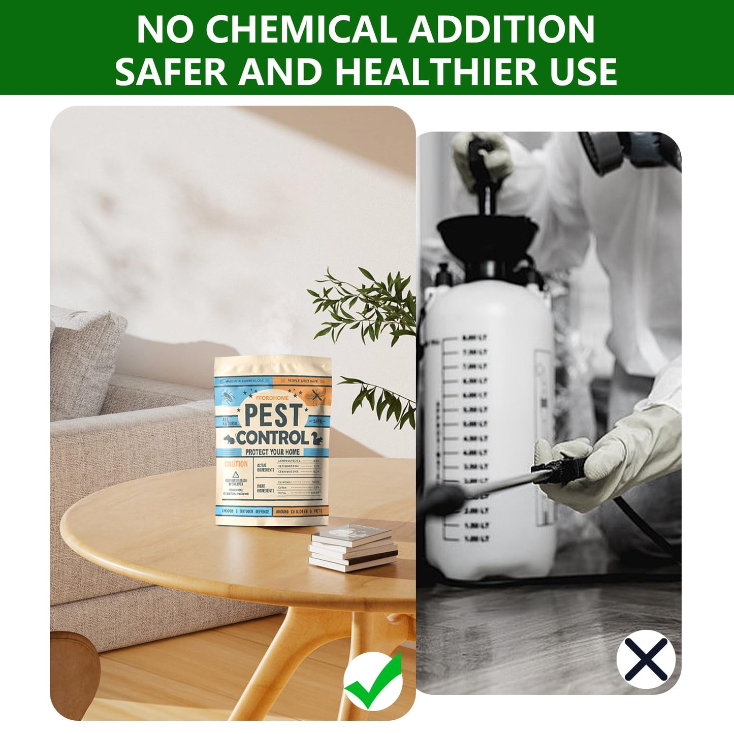 FfordHome Pest Repellent ， Moth Balls for Outdoor use， Keep Pest Away Repel Mice and Rats, Roach, Ant, Spider, Mosquito & Moth（8BALLS）