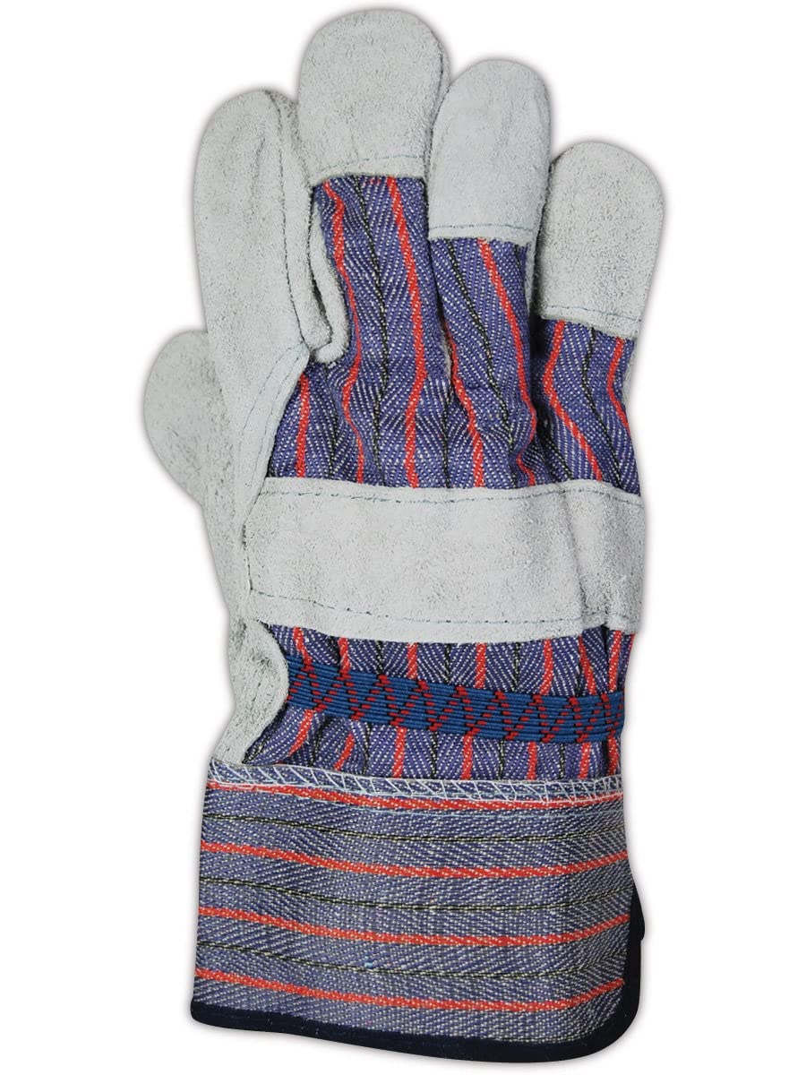 MAGID DuraMaster TB725E Gunn-Cut Leather Palm Glove with Safety Cuff, 72 Pairs