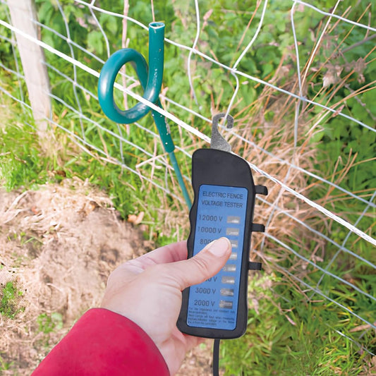 Leopacat 12kV Voltage Tester, Digital Circuit Breaker Finder with 8Light Indicator Electric Fence Fault Detector for Waterproof Non Contact Electrical Tester Enclosures of Sheep Livestock Farms
