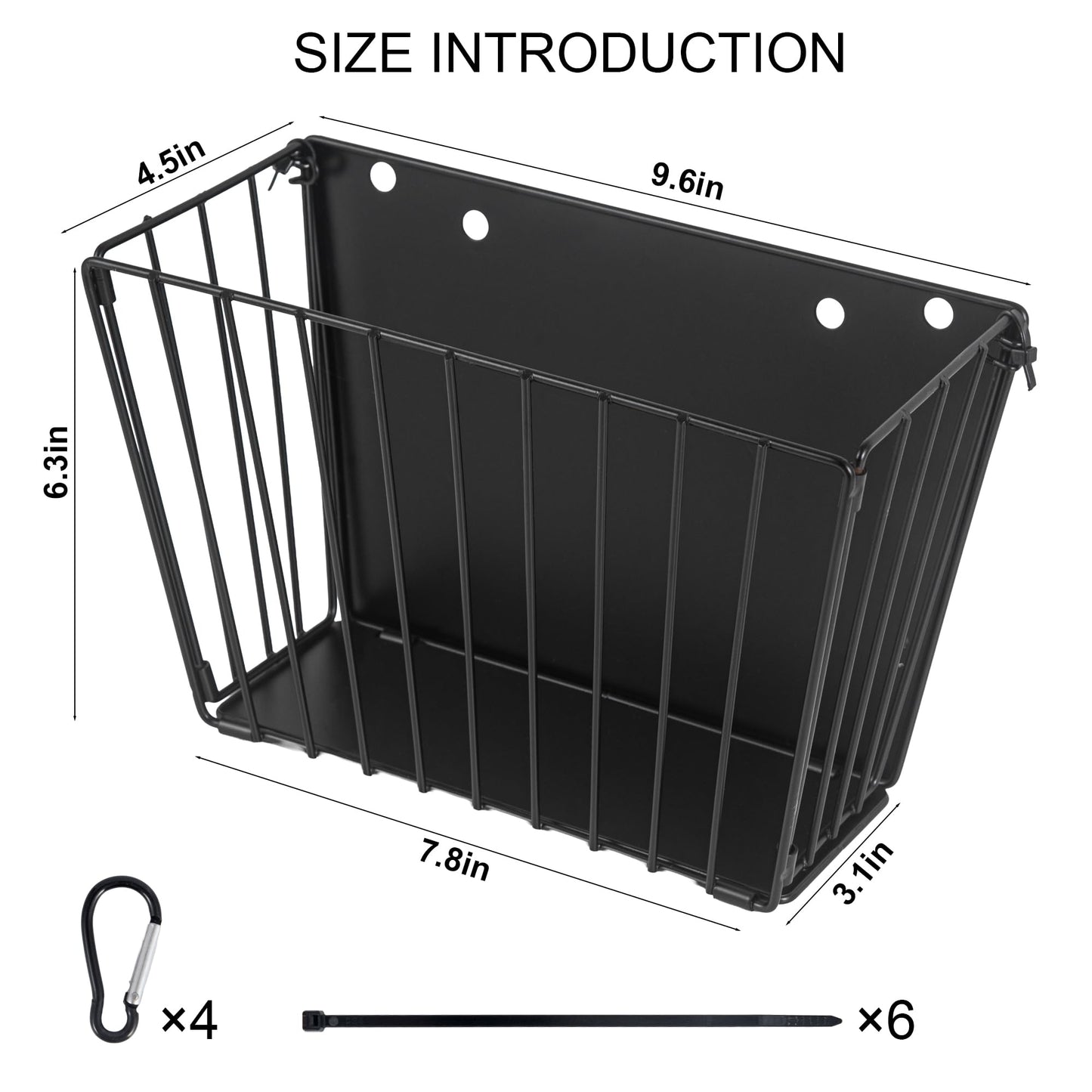 Rabbit Hay Feeder, with Heavy-Duty Metal Frame， Hay Holder for Rabbits - for Rabbits， Bunny, Guinea Pigs, Chinchillas， 9.6x4.5x6.3 inch