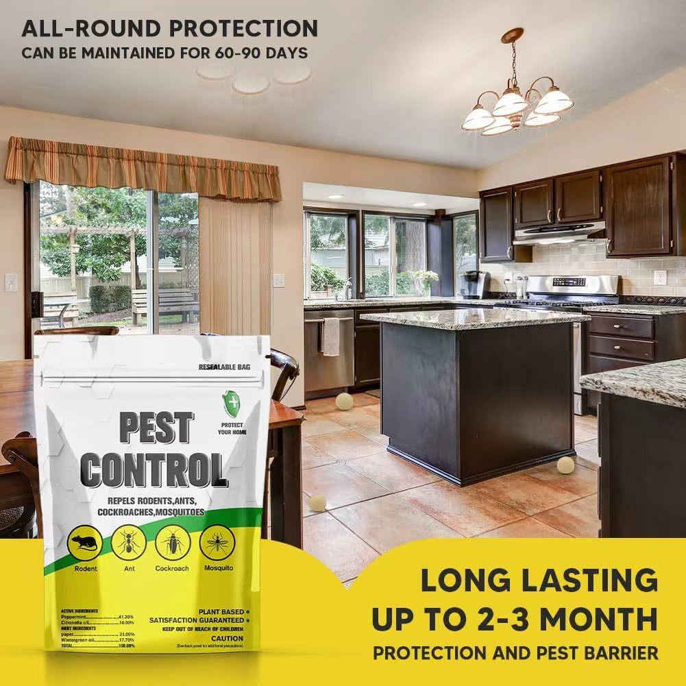 SCFKAOF Pest Control, Mouse Repellent Indoor, Rodent Repellent Outdoor, Spider Repellent Indoor, Rat Repellent, Mice Repellent Indoor, Repel Ants, Roaches, Spiders, Moths & Other Pests-8P