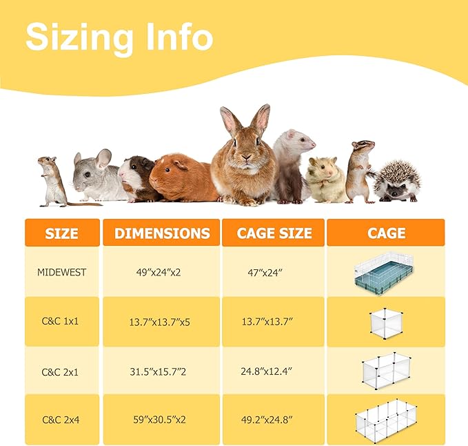 Guinea Pig Cage Liners, 14x14in 5Pack Washable Guinea Pig Fleece Bedding for Midwest, C&C Cage, Reusable & Anti Slip & Waterproof, Absorbent Guinea Pig Pee Pad for Small Animal, Rabbit, Bunny