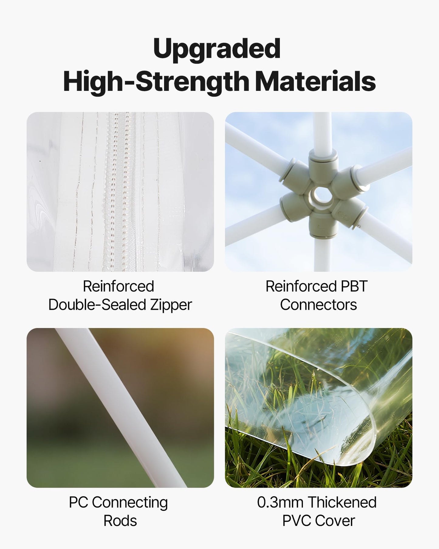 VEVOR Garden Dome Tent, 9.5 x 5.7 ft Outdoor Clear Bubble Tent for 2-4 Person, Weatherproof Geodesic Dome Greenhouse with Window, PVC Transparent Tents for Backyard Patios Camping Party Wedding