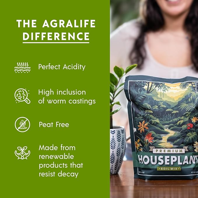 Premium Houseplant Soil Mix for Indoor & Outdoor Plants - Potting Soil for Monstera, Pothos, Snake Plants - Organic Blend for Thriving Growth -Potting Soil Indoor Plants Indoor Plant Soil - 4 Quarts