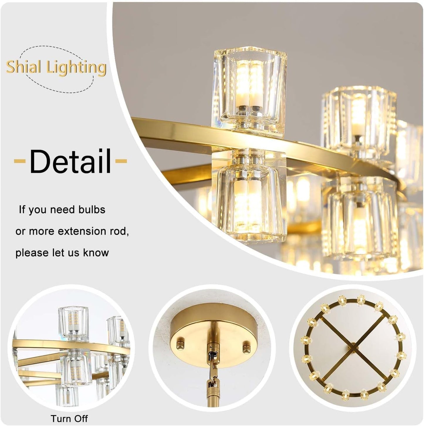 Dia 32" Gold Wagon Wheel Chandelier, 32-Lights Farmhouse Pendant Light Fixture, Round Rustic Hanging Lighting for Dining Room Kitchen Island Foyer Entryway