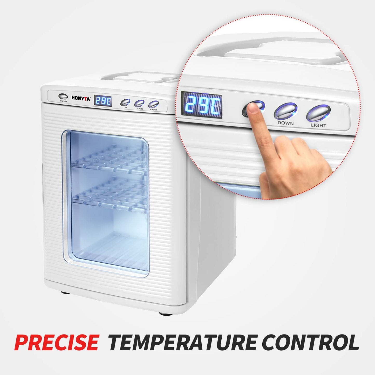RYFT Incubators for Hatching Eggs, 25L Portable Reptile Scientific Lab Incubator with 5°C-60°C, 12V/110V Heating and Cooling for Small Reptiles (White)