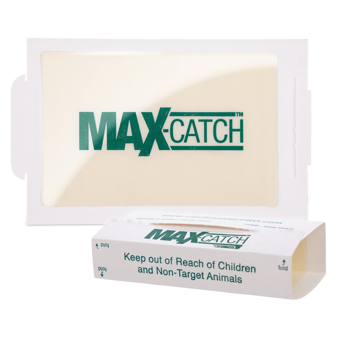 Catchmaster Max-Catch Mouse & Insect Glue Trap 72pk, Mouse Traps Indoor for Home, Sticky Pest Control Adhesive Tray for Catching Bugs, Bulk Classic Glue Boards
