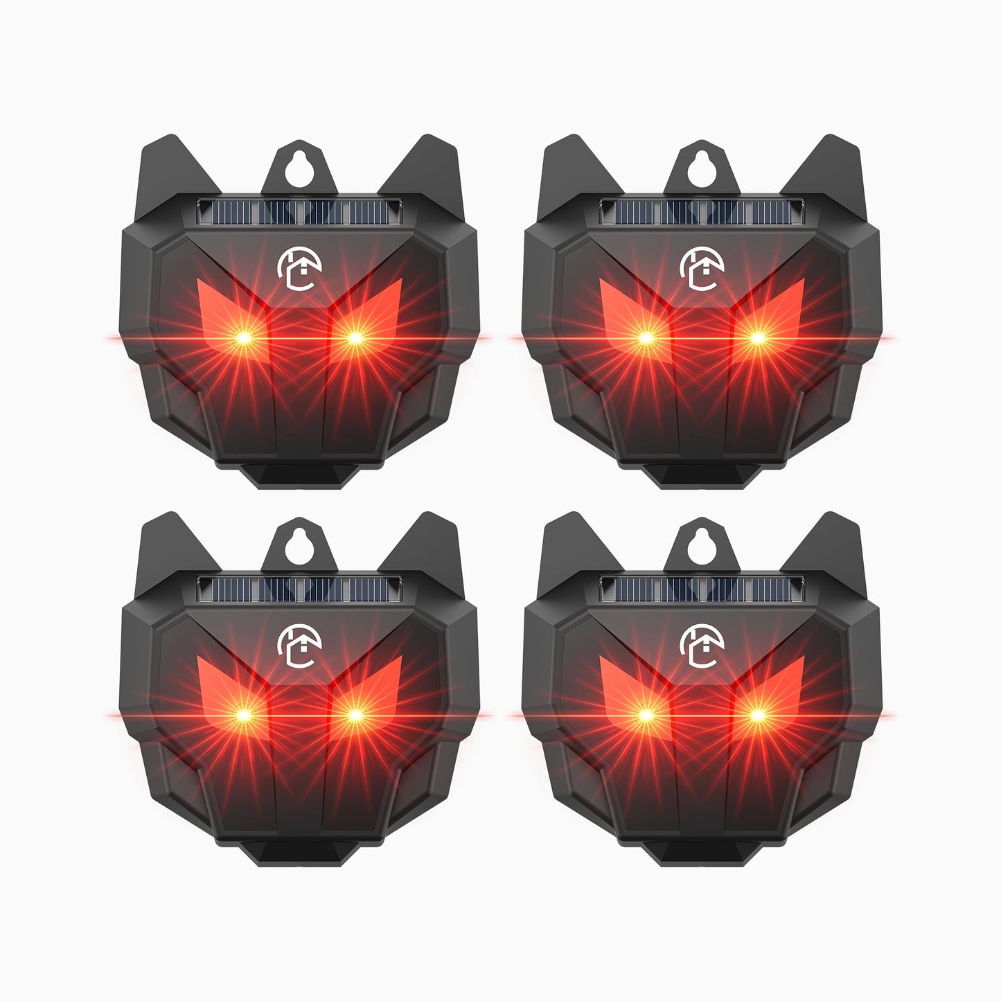 X-octenol Solar Powered Racoon Repellent Devices with Flashing Lights, Waterproof Coyote Deterrent Device Energy-Efficient Predator Lights for Chicken Coop