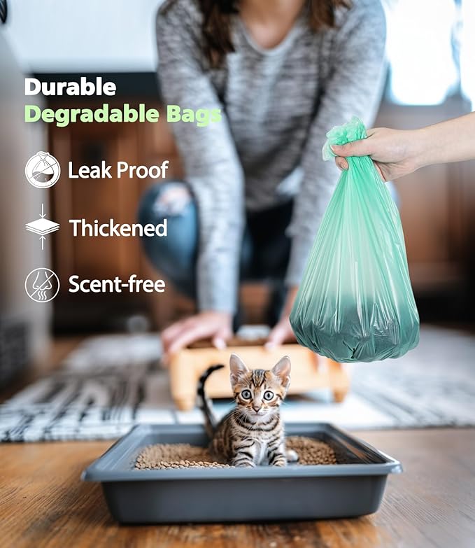 Compostable Trash Bags 1.2 Gallon 150 Packs,AYOTEE Small Compost Bags,Biodegradable Trash Bags Green Are Suitable For 1-2 Gallon And 4-8 Liter Small Trash bags can liner