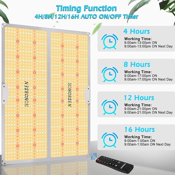 4000W LED Grow Light Full Spectrum 5x5ft Coverage Remote Control Dimmable Grow Lamps with Timer Plant Light for Hydroponic Indoor Plants Veg and Flower (1276Pcs LEDs)