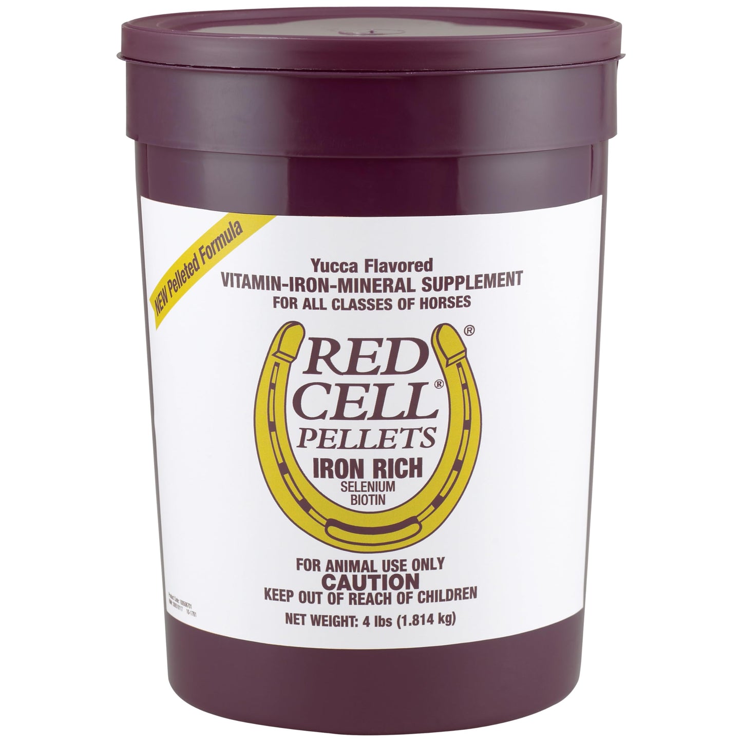 Farnam Horse Health Red Cell Pellets, Vitamin-Iron-Mineral Supplement for Horses, Helps Fill Important Nutritional Gaps in Horse's Diet, 4 lbs., 64-Day Supply