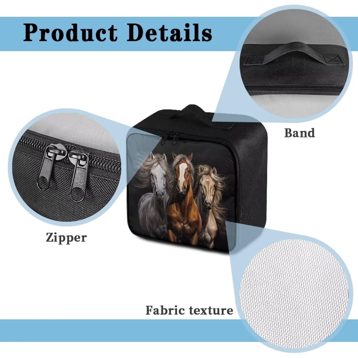 Rnyleeg Horse First Aid Kit Bag Portable First Aid Kits for Businesses Medium Emergency Medical Kit for Home Medicine Storage Bag