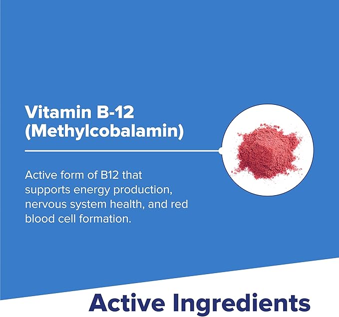 Superior Source No Shot Methylcobalamin B-12 1,000 mcg - Vitamin B-12 to Support Energy Production, Brain Health & Overall Wellness - Sublingual Tablets for Rapid Absorption - 60 Dissolving Tablets
