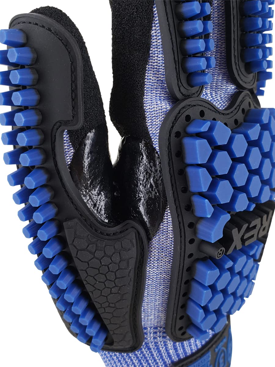 MAGID T-REX Flex Series Extremely Lightweight AeroDex Technology VersaTek Grip Palm Coated Impact 3 Glove – Size 11/XXL–ANSI Level A8–24 Pairs