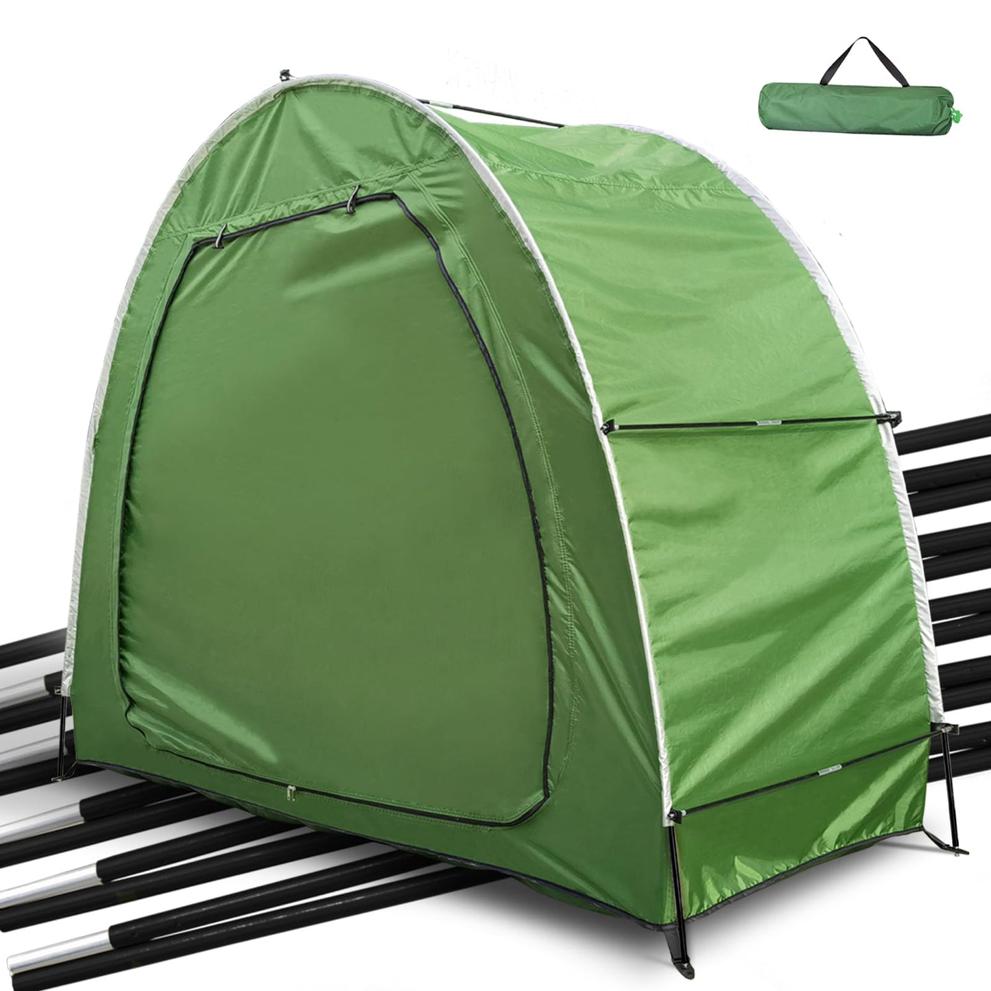 HuaKastro Outdoor Bike Cover Bicycle Tent for 2 Bikes, Waterproof Oxford Storage Tent, Foldable Bike Shelter for Camping