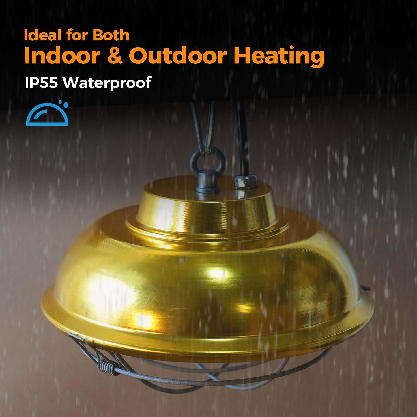 WORLEYX 300 Watt Heat Lamp for Chicken Coop - Professional Waterproof Chicken Coop Heater for Indoor & Outdoor Used - Suitable for Chick, Duck, Rabbit and Dog