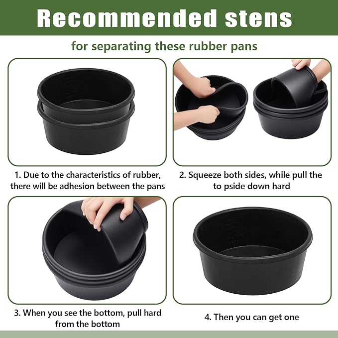 Marsui 3 Pcs Rubber Feed Pan for Horses, 17 Quart Hanging Feeder and 4 Quart Feed Pan Bucket Water Trough Bowl for Horses Dogs Goat Indoor Outdoor Farm Animal