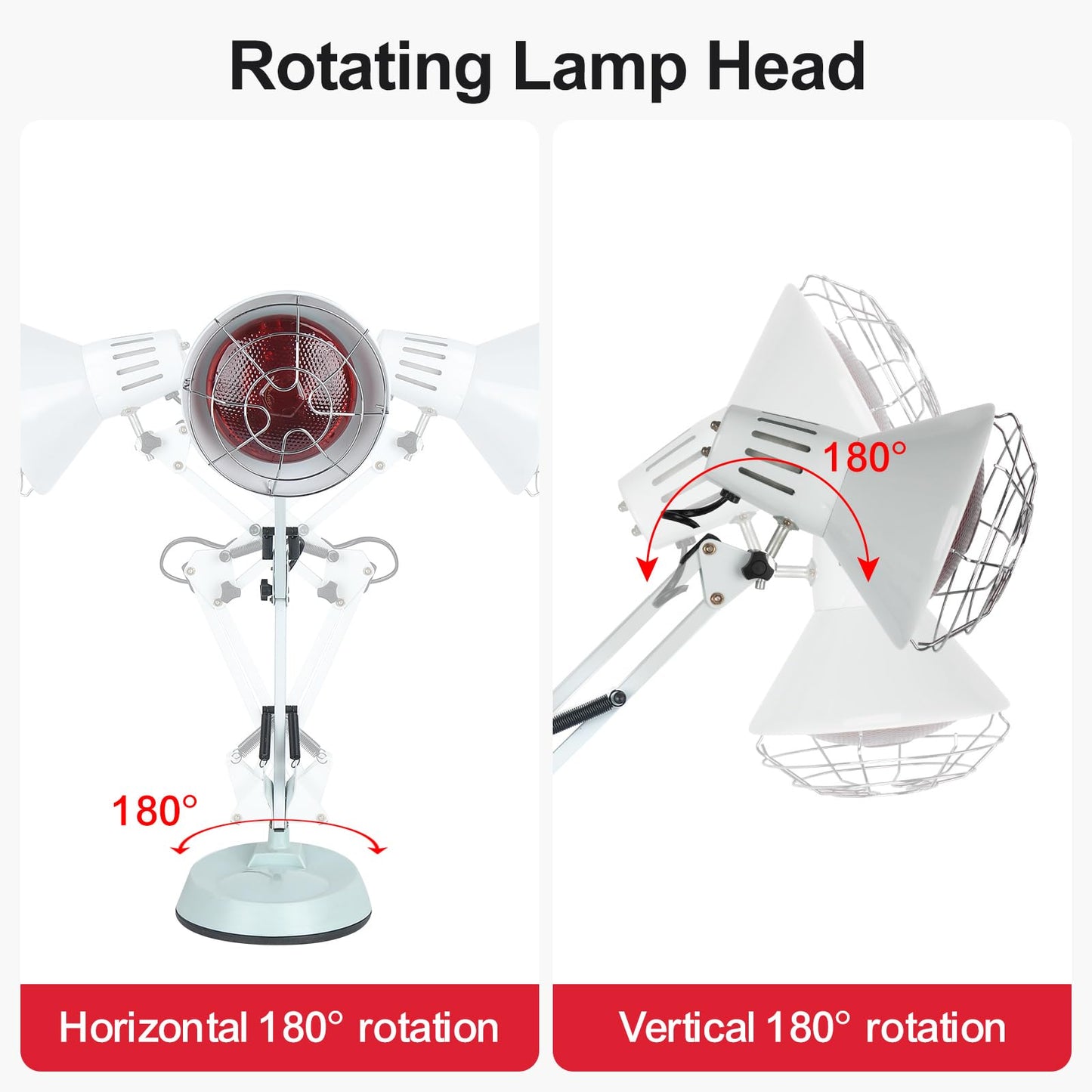 Infrared Red Light Infrared Lamp, 150W Near Infrared Light Heat Lamp for Body Neck Shoulder Joints Back Pain Relief,Universal for Humans and Pet