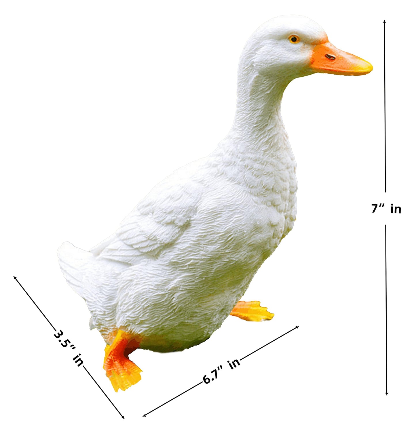 Noegrus Realistic Duck Statues, Funny Duck Fence Decoration, Resin Duck Decor, Outdoor Animal Statue, Duck Sculpture, Perfect for Home Garden Stairs, Farm, Patio, Backyard (7 in)