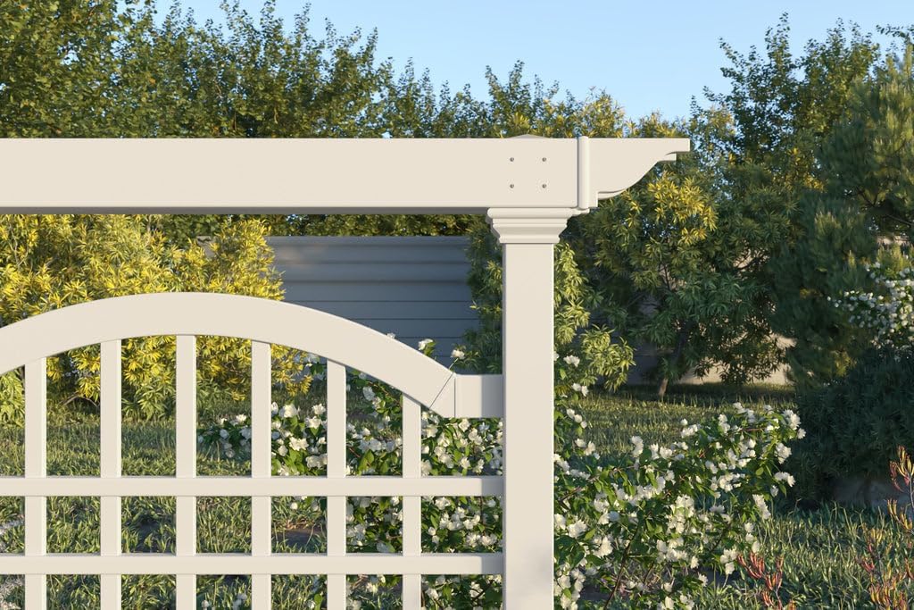 Vita Manchester White Vinyl Trellis – 60" x 82" PVC Lattice Privacy Screen for Climbing Plants & Vines, BPA & Phthalate-Free, Durable Outdoor Garden Décor, Easy Installation, Weather-Resistant
