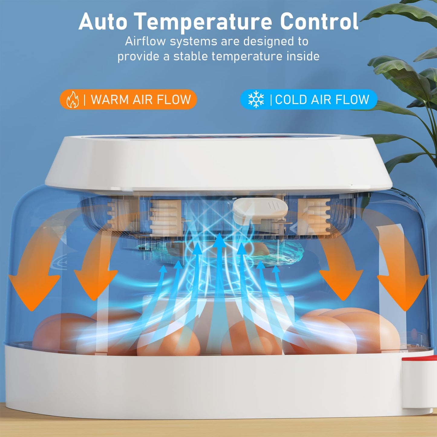 Sailnovo 12 Egg Incubators for Hatching Eggs, Chicken Egg Incubator with Automatic Egg Turning, Temperature Control, Humidity Display and Egg Candler, for Chicken Quail Duck, Fit Classroom, Home, Farm