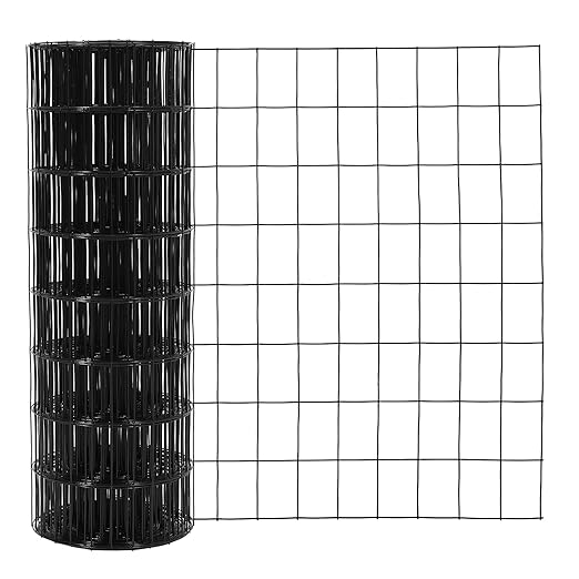 Hardware Cloth 2inchx3inch 24inx50ft 16 Gauge Chicken Wire Fence Galvanized Steel Mesh Rolled Fencing for Garden Supports Poultry Netting Cage Snake Fence Tree Guard, Black
