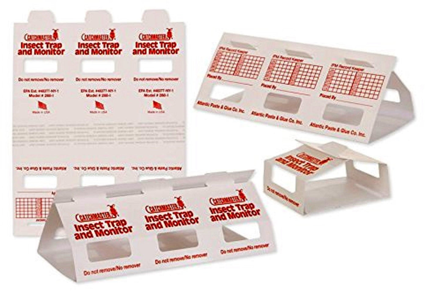 Insect Trap & Monitors 288i - No Chemicals !!!- Non-Toxic Glue Traps!! 5 Glue Boards / 15 Monitors