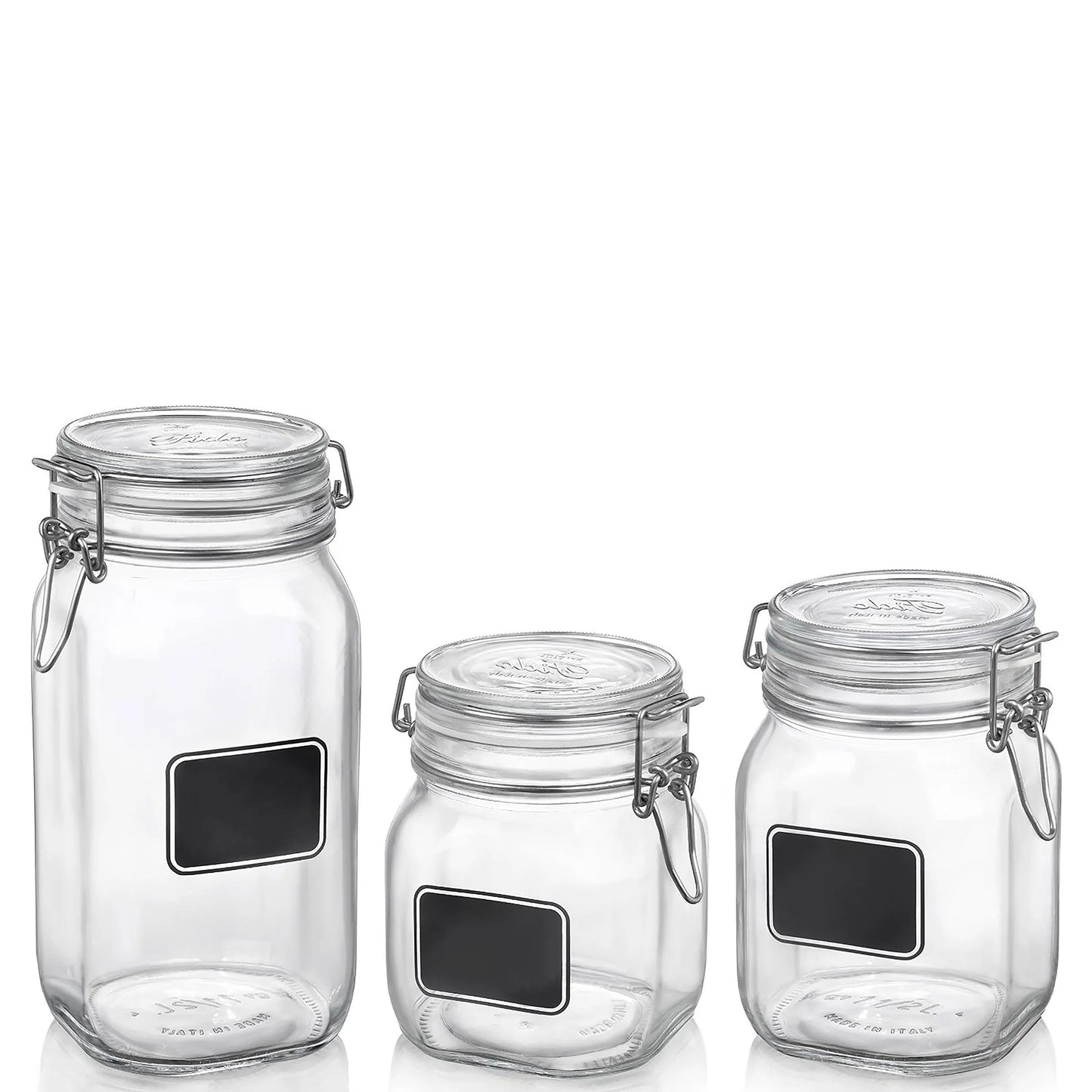Bormiolio Rocco Jar with Chalkboard, 50.8 Oz