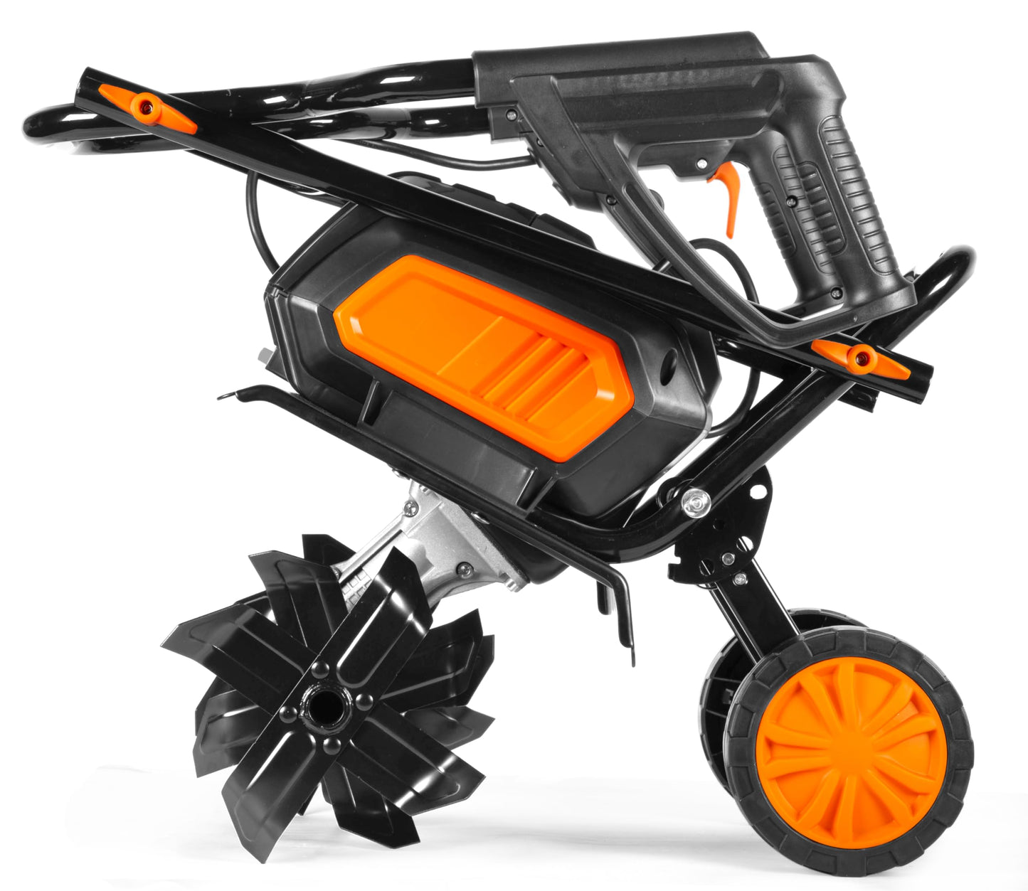 WEN 20V Max Cordless 14-Inch Brushless Electric Tiller with Two 4.0 Ah Batteries and Dual-Port Charger (20724)