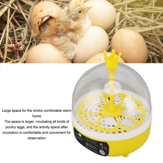 Yosoo Chicken Incubator, Mini Egg Incubator for Hatching 4 Eggs, Portable Egg Hatcher for Chicken, Duck, Goose, with Clear Window (Auto Turning)