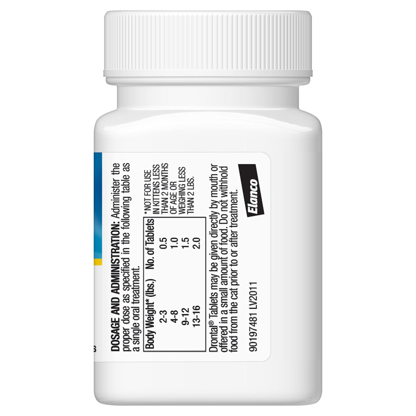 Elanco Drontal Broad Spectrum Cat and Kittens Dewormer for tapeworms, hookworms, roundworms. | 50 Tablets
