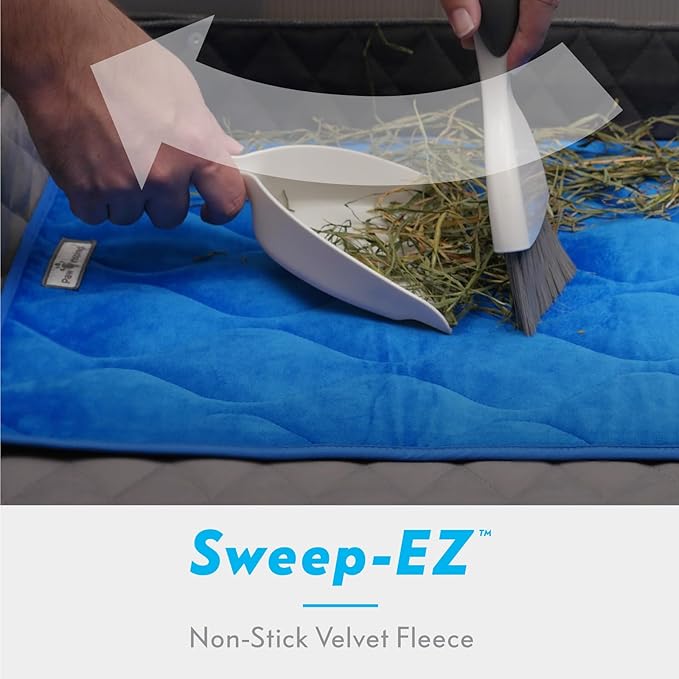 Paw Inspired Guinea Pig Cage Liners | Washable Fleece Bedding, Waterproof Bottom | Super Absorbent Pee Pad or Pet Bed Mat for Guinea Pigs, Ferrets, Rabbits, Hamsters, Small Animals (C&C 2x1, Green)