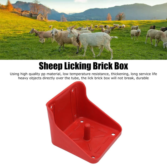 WOHPNLE Cattle Sheep Licking Brick Box, Plastic Cattle and Sheep Mineral Salt Block Holder Feed Salt Brick Licking Block Box Farm Livestock Farm Equipment