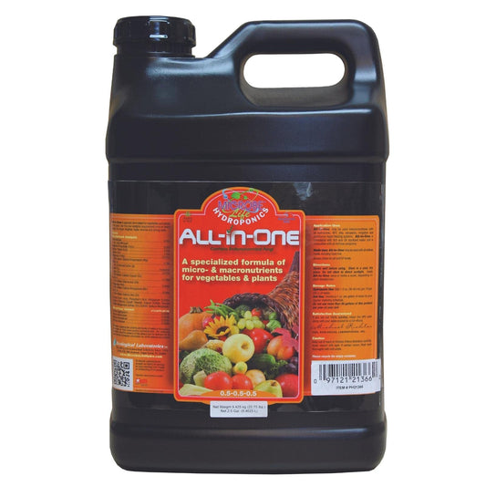 Microbe Life Hydroponics Premium All-in-One Nutrient for Plant Growth and Better Yields, Use with Any Feeding Systems Including Hydroponics or Soil, 2.5 Gallons