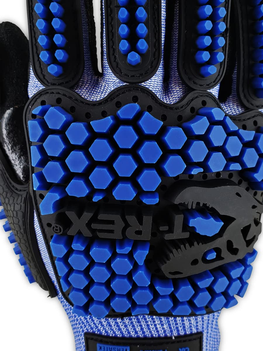 MAGID T-REX Flex Series Extremely Lightweight AeroDex Technology VersaTek Grip Palm Coated Impact 3 Glove – Size 11/XXL–ANSI Level A8–24 Pairs