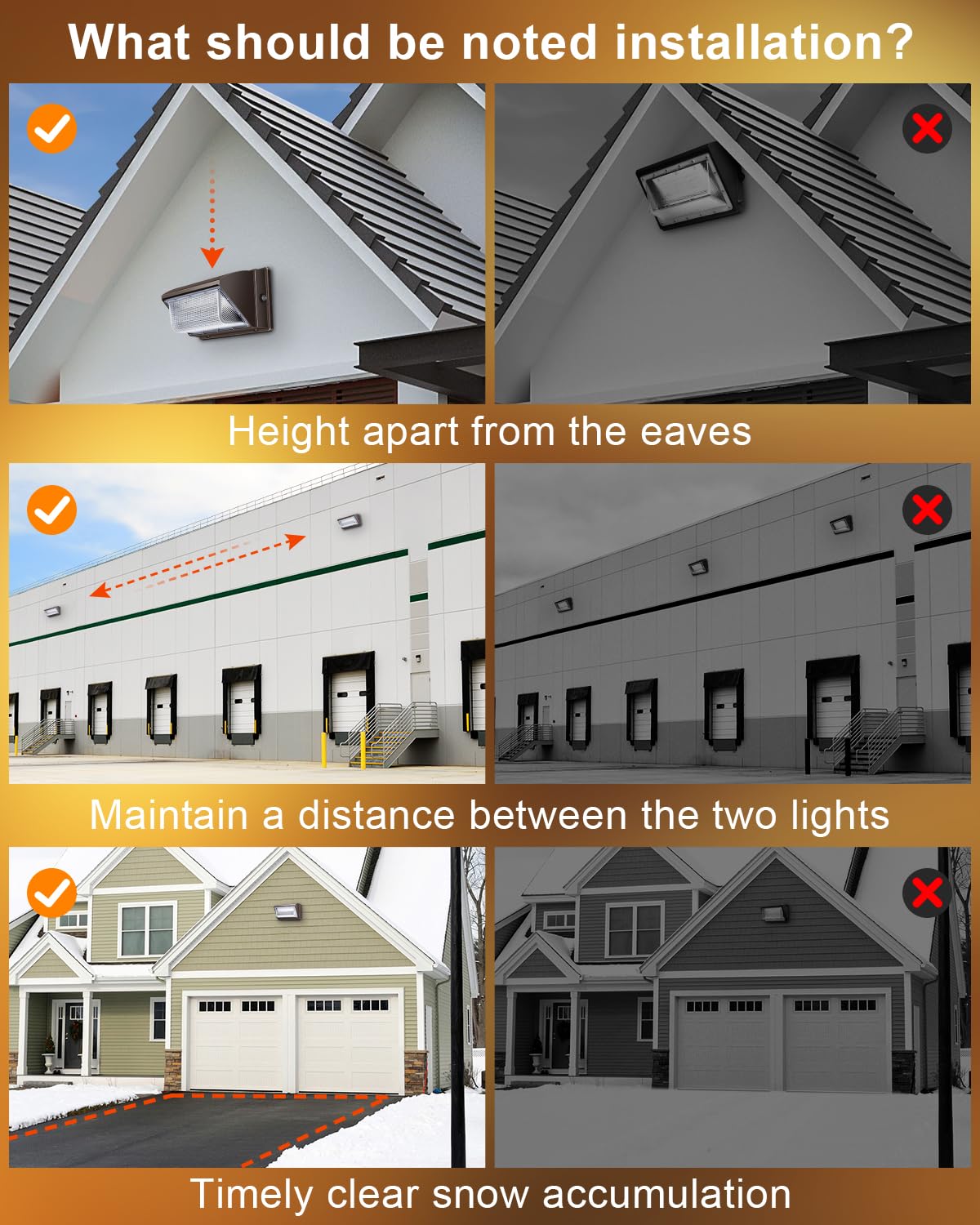 10 Packs LED Wall Pack Light - Size Update Dusk to Dawn Outdoor Lighting with Photocell Commercial Industrial Lights for Bay,Shop,Garage,Barn,Warehouse,Building,Yard 5000K