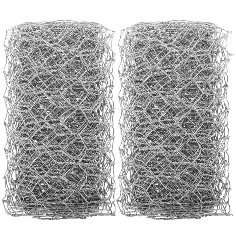 CHILDWEET 2pcs Hexagonal Chicken Wire Netting Metal Mesh for Garden Fencing Poultry Safety and Craft Projects Versatile Wire Frame