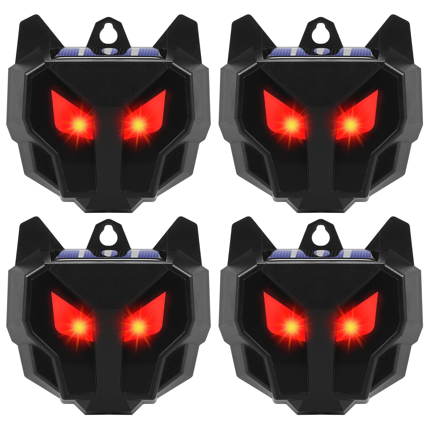 4 Pack Solar Nocturnal Animal Repeller,Predator Lights for Chicken Coop,Racoon Repellent Outdoor Coyote Deterrent Deer Repellent Devices,Effective Predator Deterrent Eyes for Skunk Fox Yard Garden