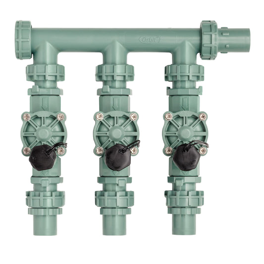 Orbit 57253 3-Valve Irrigation Manifold System - 3 Pack