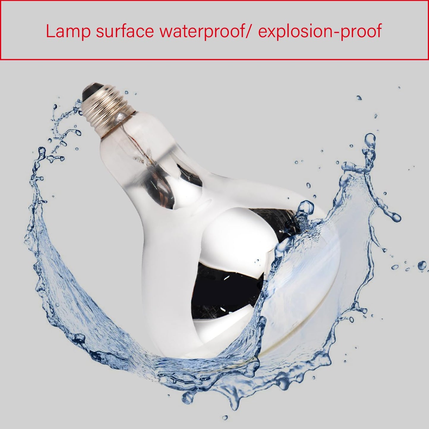 FSCHLELUX Incandescent R40 Reflector Infrared Lamp, Explosion Proof Clear Glass, E26 Base, Heat Lamp Bulb 250W for Reptiles, Turtles, Pets, Calves and Lambs, Chicks and Bathroom, 2 Pack (R40INC)